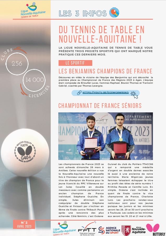 Lettre sportive Janvier 23 1 2