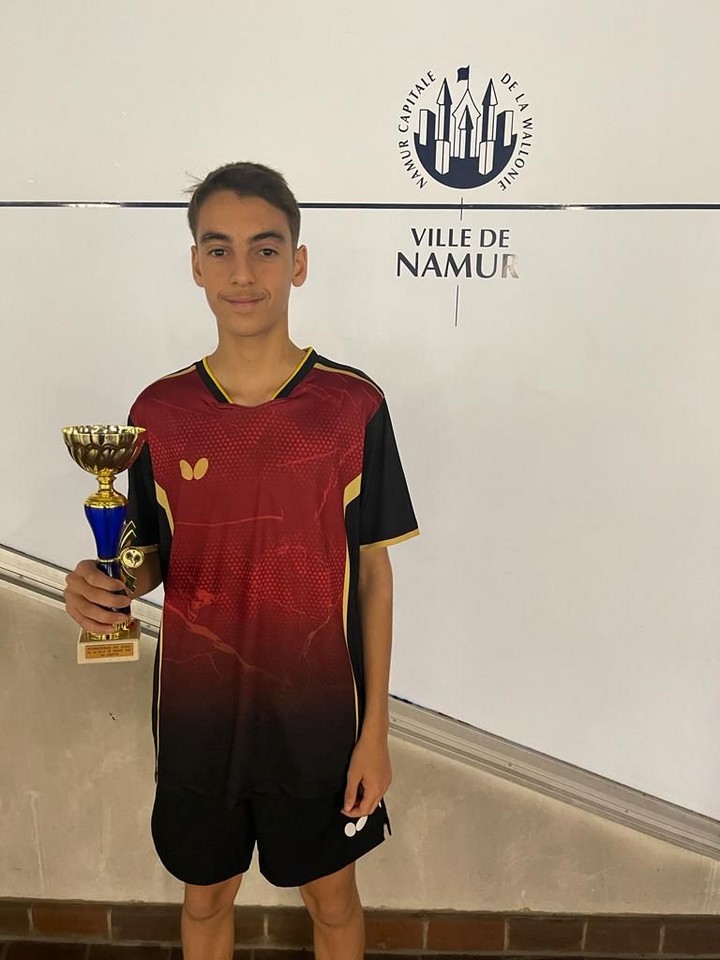 Quentin table 1 contre le tunisien 15eme mondial des moins de 15