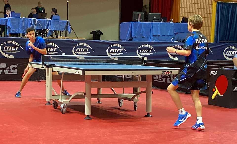 Quentin table 1 contre le tunisien 15eme mondial des moins de 15 