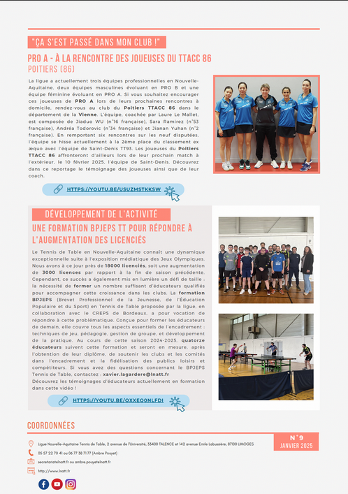 Lettre sportive Janvier 23 2 2