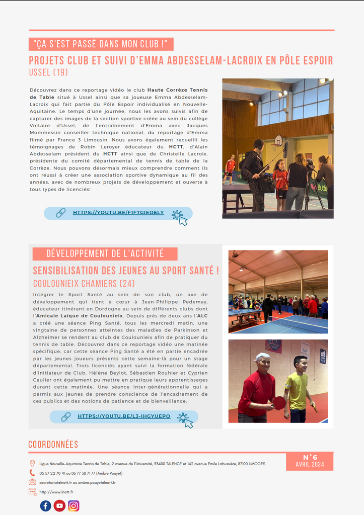 Lettre sportive Janvier 23 2 2