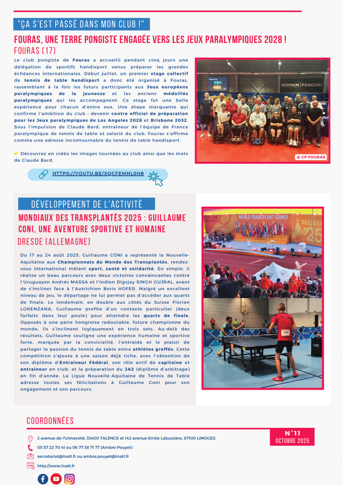 Lettre sportive Janvier 23 2 2