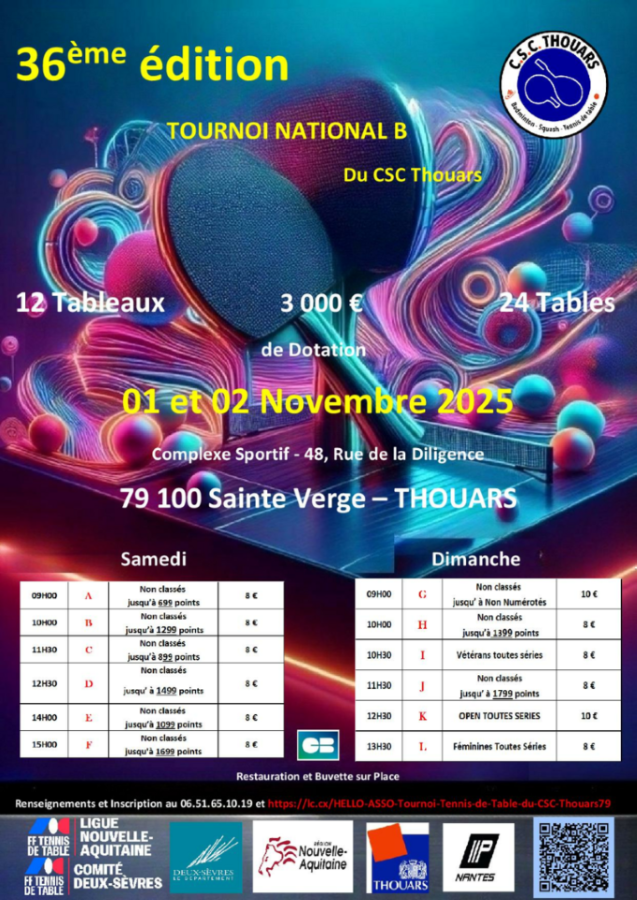 AFFICHE TOURNOI DE SAINTES 11 Nov 2025 1