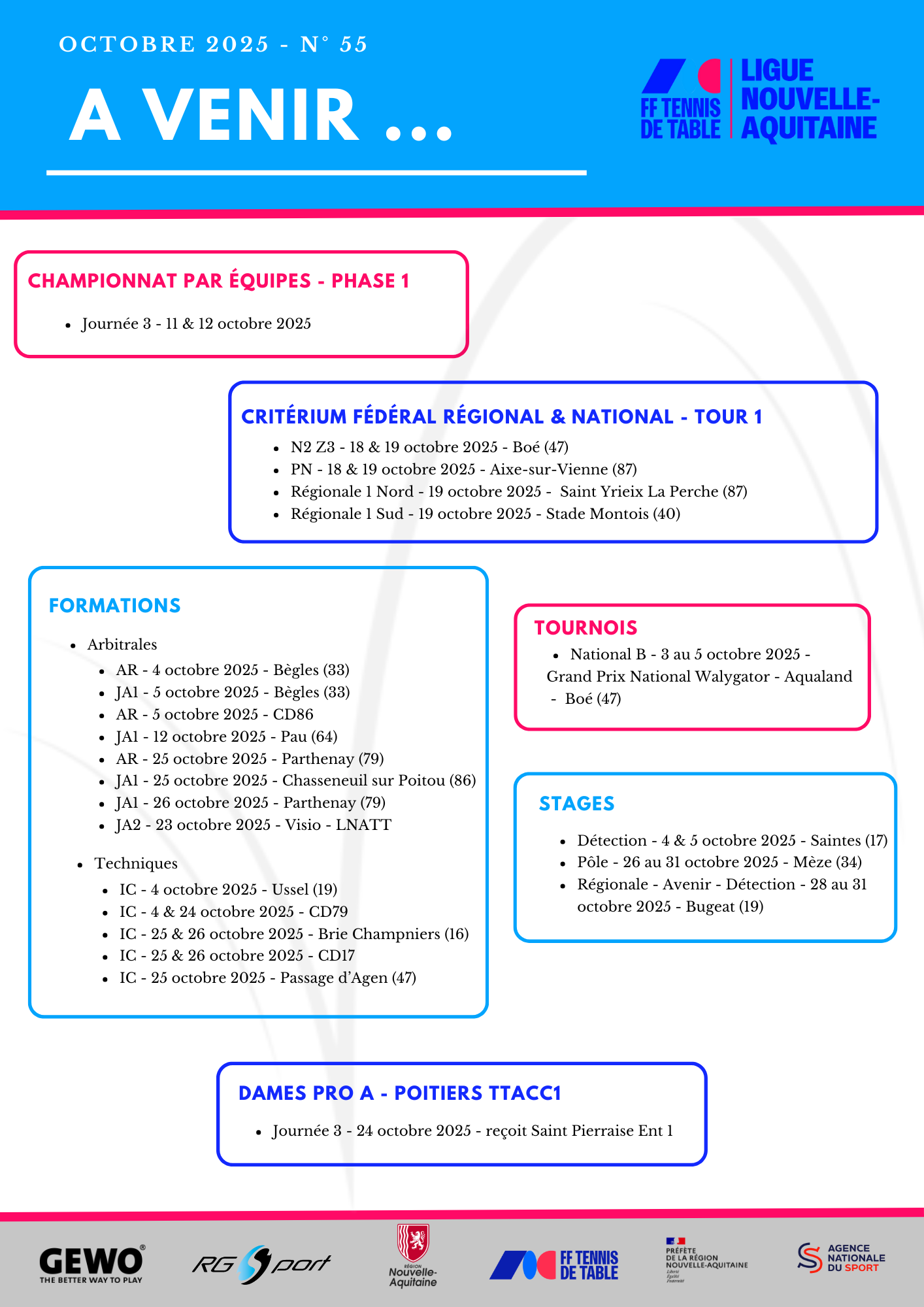 25 26 A VENIR SEPTEMBRE 2025