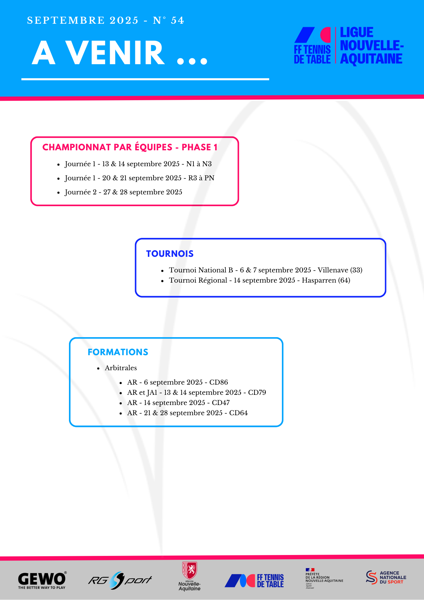25 26 A VENIR SEPTEMBRE 2025