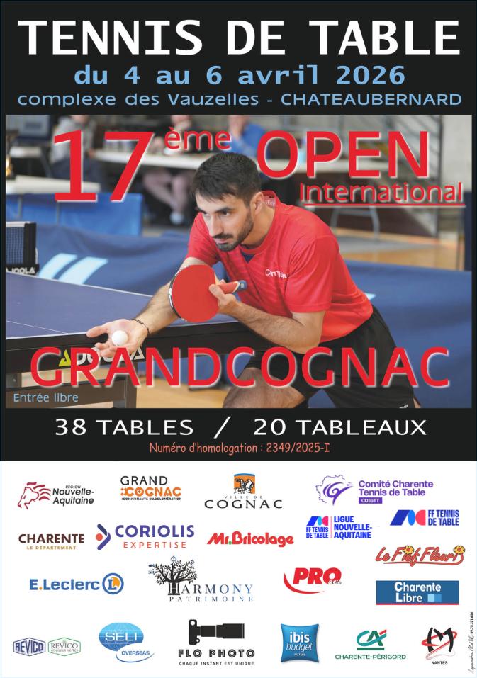 affiche Open international Cognac 2026