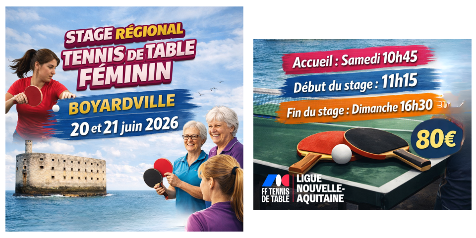 Féminine - Stage 20 et 21 juin 2026 - Boyardville (17)