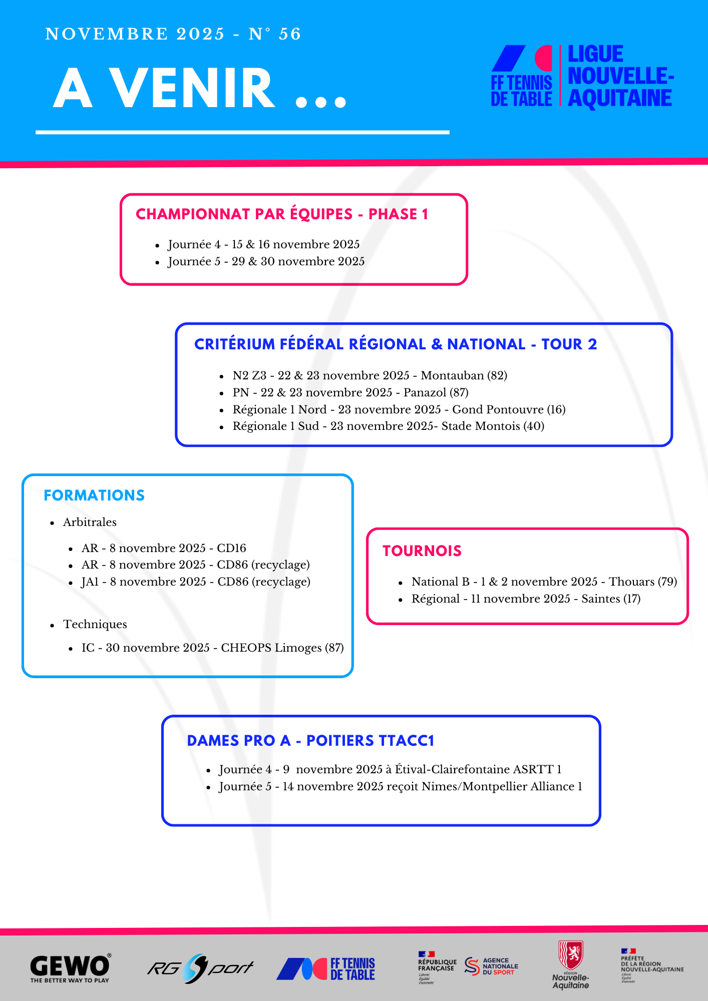 25 26 A VENIR SEPTEMBRE 2025