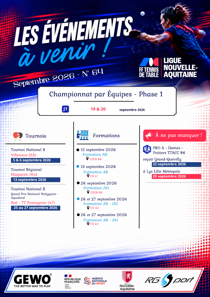 25 26 A VENIR SEPTEMBRE 2025