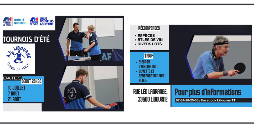 Tournois été 2026 AS Libourne